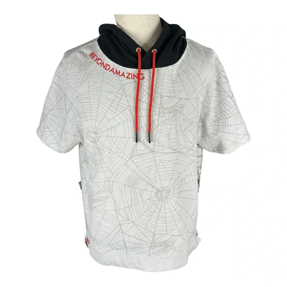 Disney Marvel  Spider-Man‎ Hoodie SZ M 60th Anniversary White Red Black